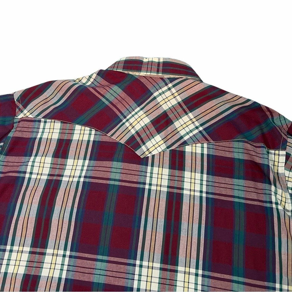 Vintage Wrangler Pearl Snap Shirt X long Tail Long Sleeve Multicolor Men Western - Picture 5 of 8